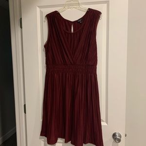 Simple elegant cranberry dress